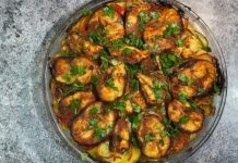 Macrou La Cuptor Pe Pat De Legume