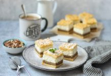 prajitura cu crema de nuca si branza